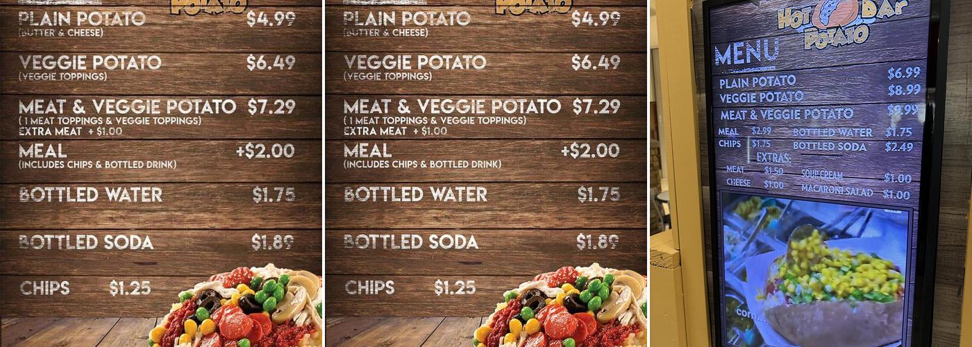 Hot Potato Bar Menu