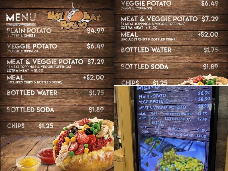 Hot Potato Bar Menu