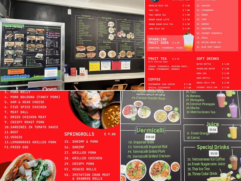Banh Mi Bite Menu