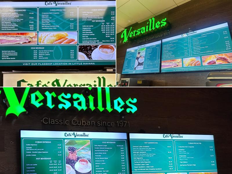Cafe Versailles Menu