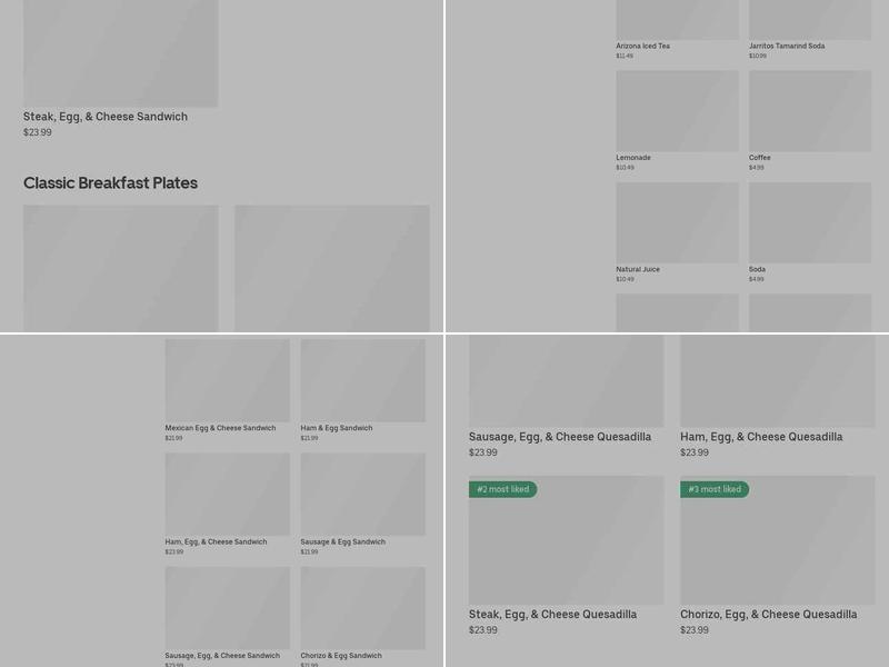 Comida Mexican carrito Menu