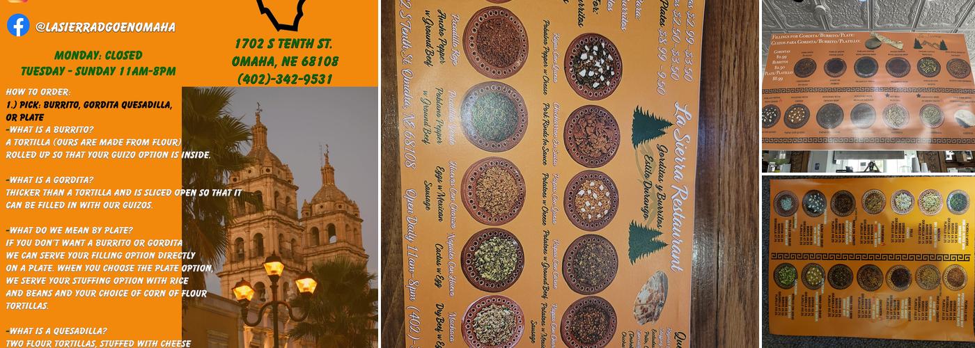 La Sierra Restaurant Menu