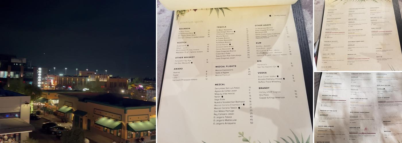 Sotol Modern Cocktail Kitchen Menu