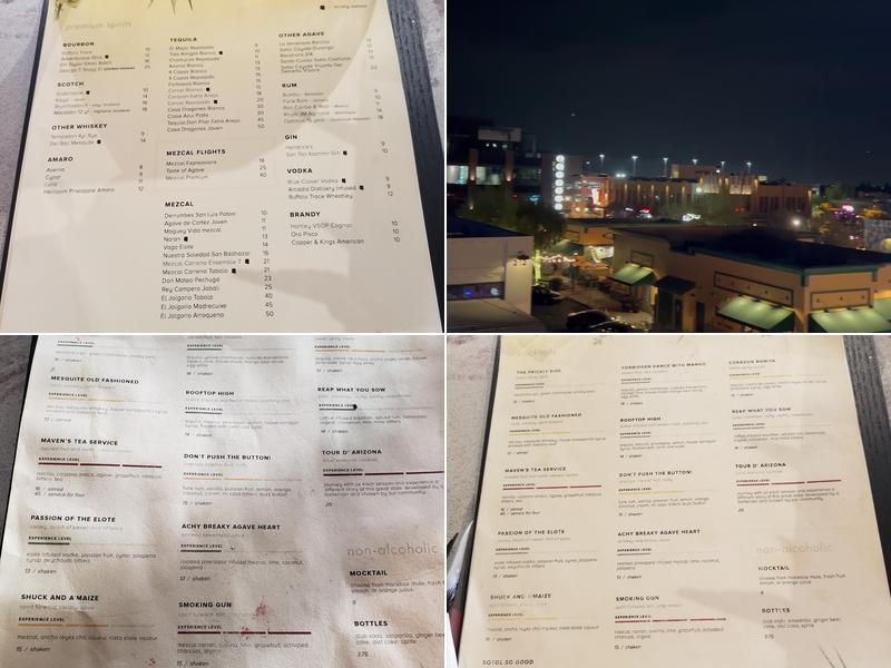 Sotol Modern Cocktail Kitchen Menu