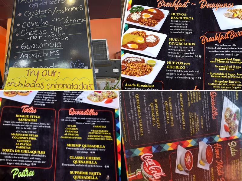 Rincon Tarasco Mexican Restaurant Menu