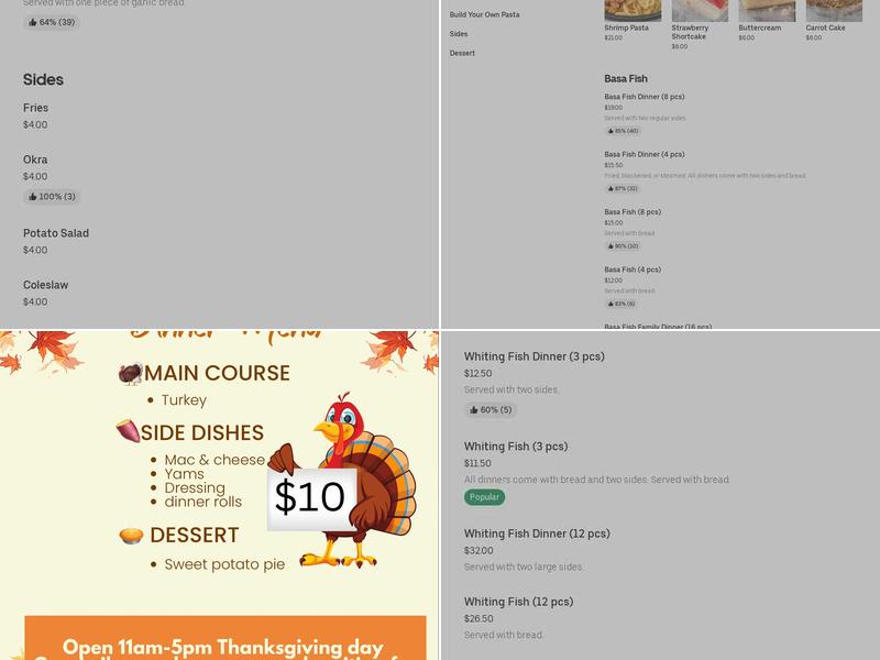 The District Fish & Pasta House Menu