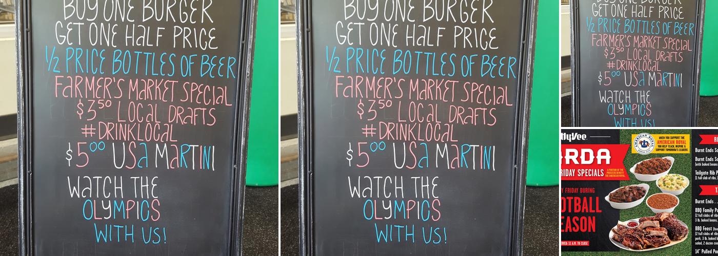 Hy-Vee Market Grille Menu