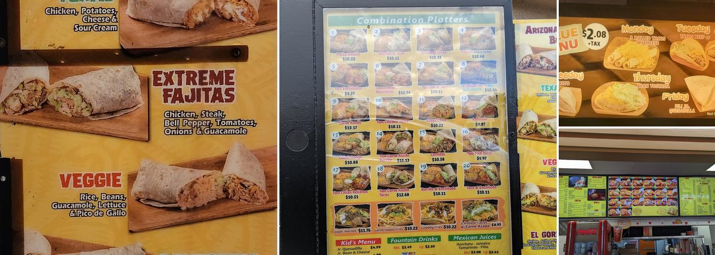 Filiberto’s Mexican Food Menu