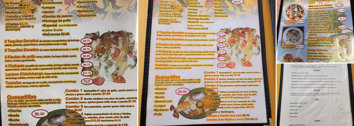 La Guelaguetza Menu