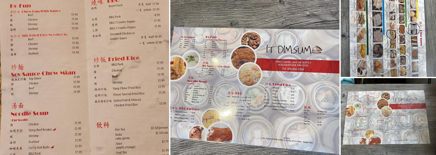 IT DIMSUM Menu
