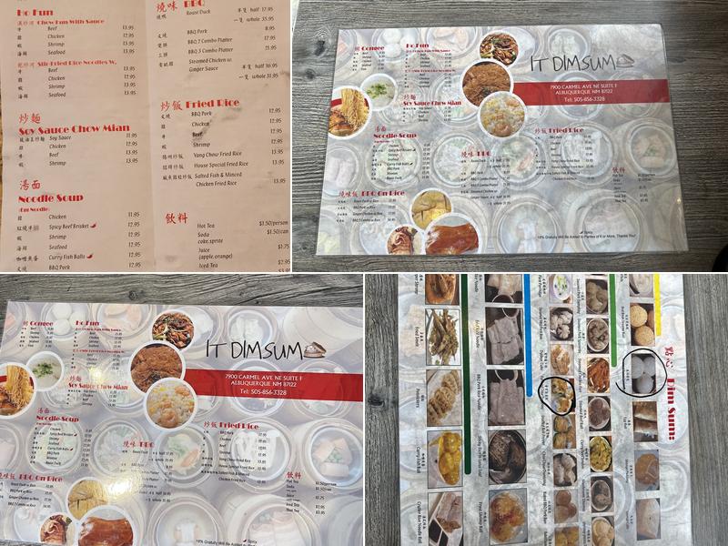 IT DIMSUM Menu