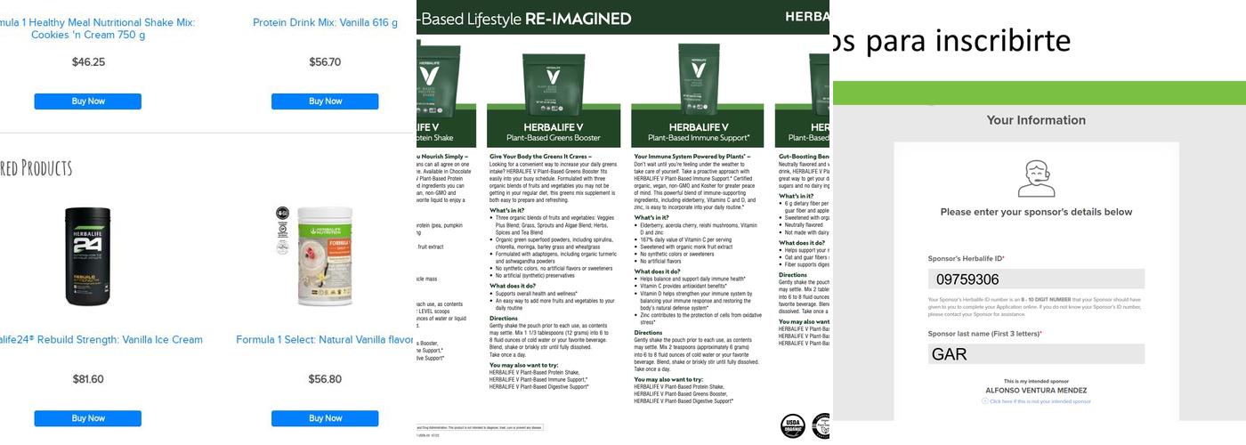 Herbalife Bubble Nutrition Distribuidor independiente Menu