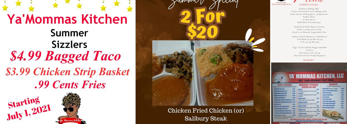 YA' MOMMAS KITCHEN, LLC Menu