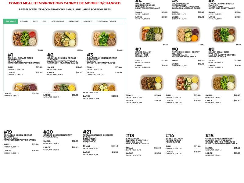 The Lean Machine Meal Prep Menu