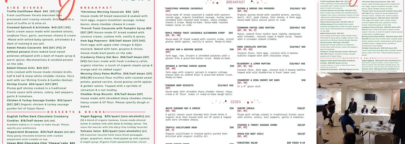 Green Fork Menu