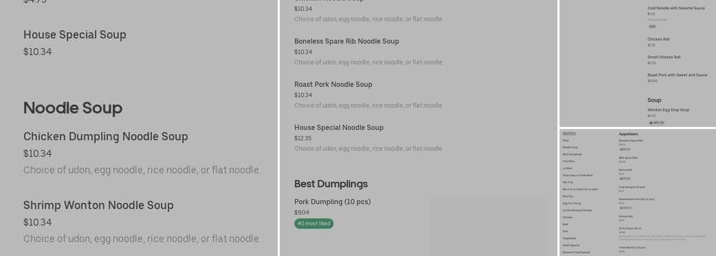 New Diamond Forest Menu