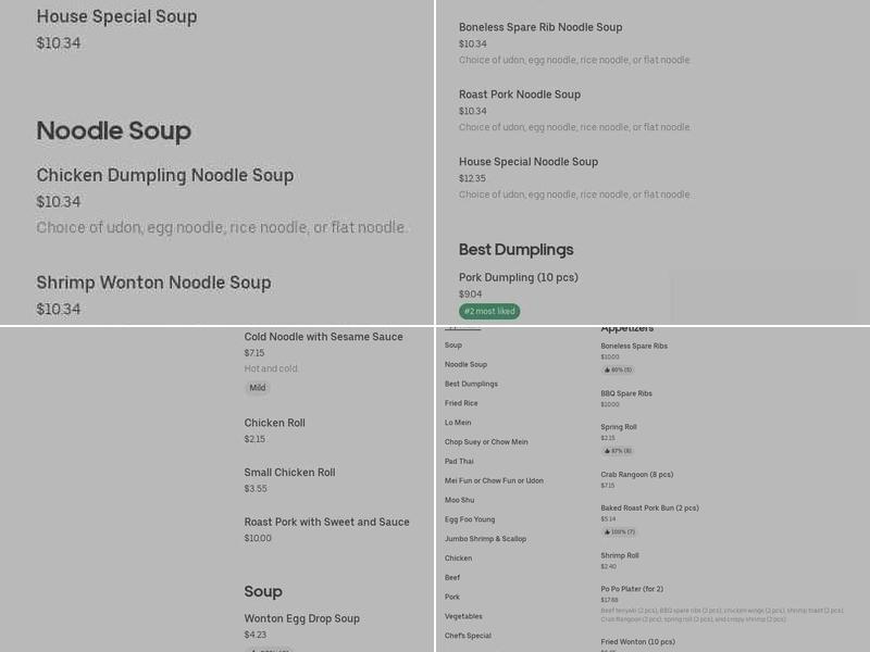 New Diamond Forest Menu