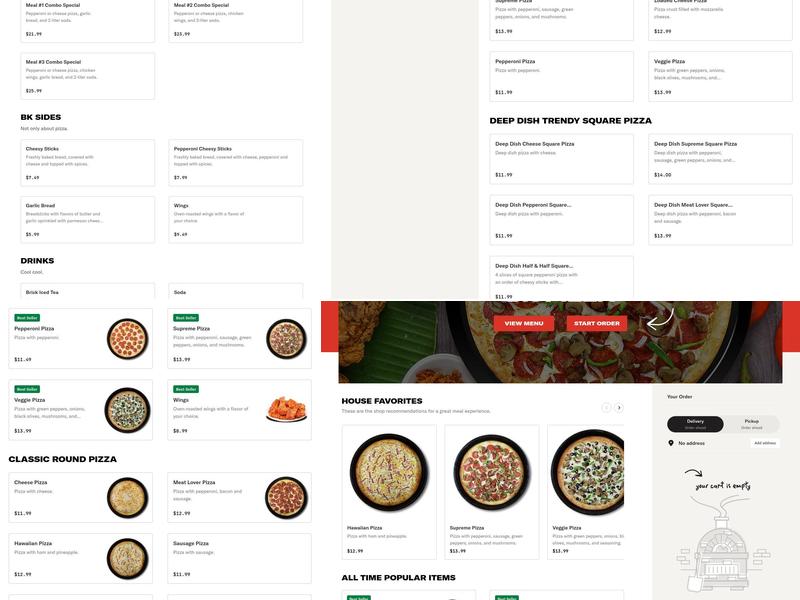 BK Pizza Menu