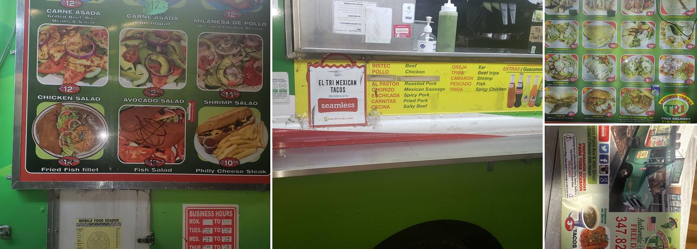 Mexican Tacos El Tri Menu