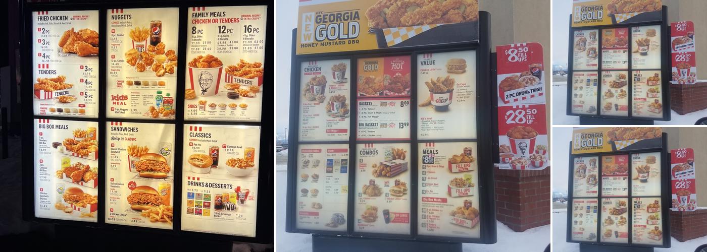 KFC Menu