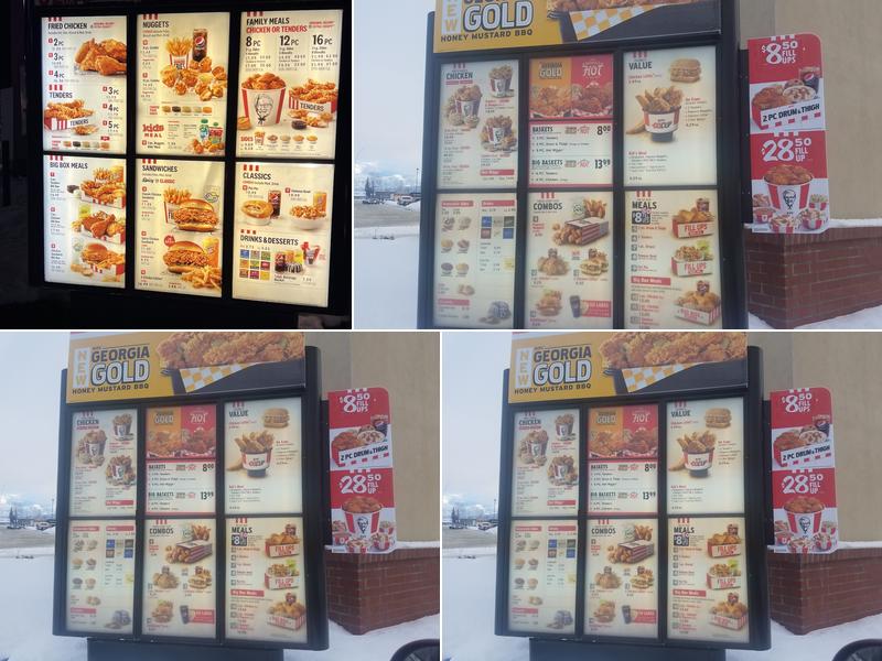 KFC Menu