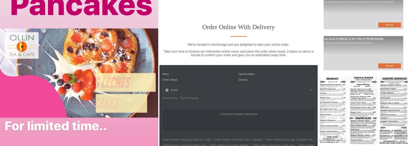 Ollin Tea & Cafe Menu