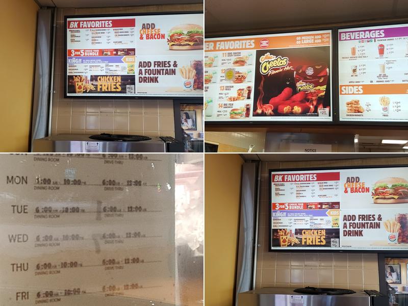 Burger King Menu