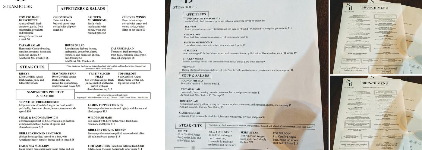 Stein's & Beers Kitchen Menu