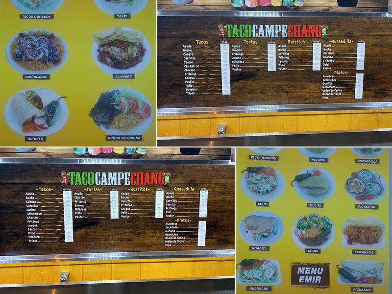 Tacos campechano Menu