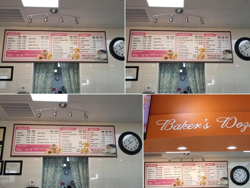 Baker's Dozen Donuts Menu