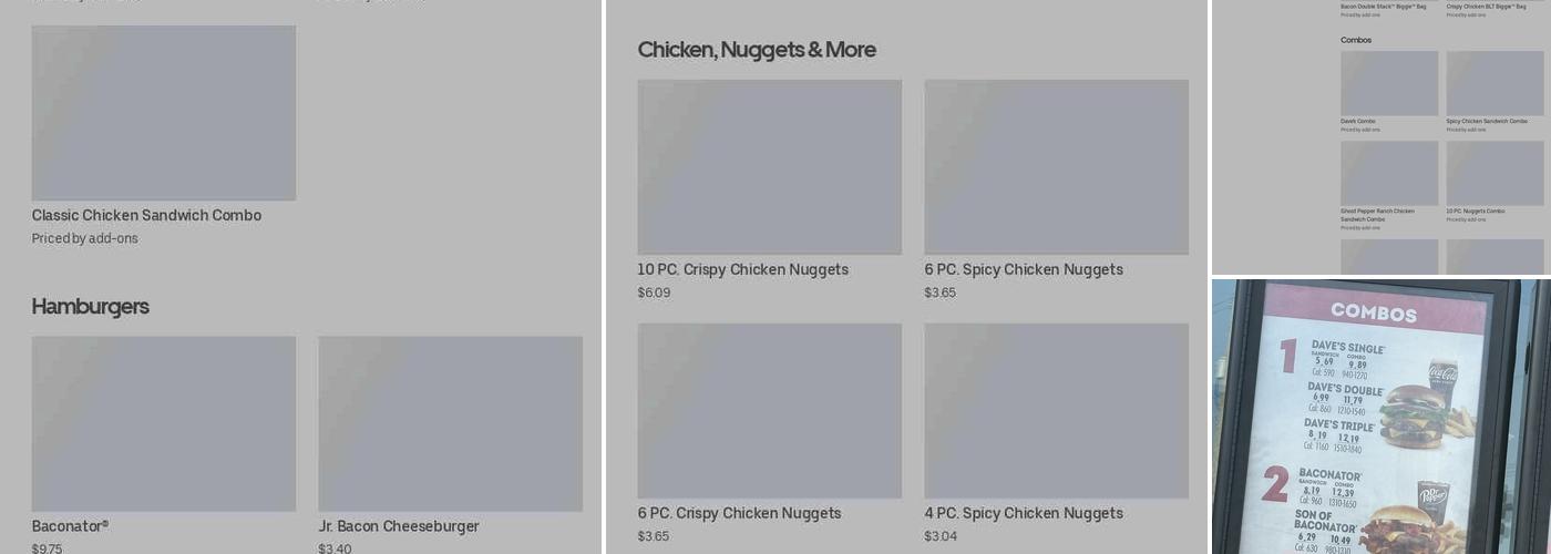 Wendy's Menu