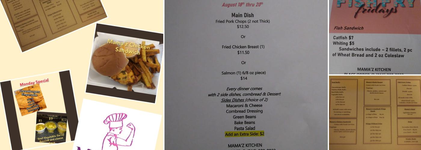 Mama'z Kitchen Menu
