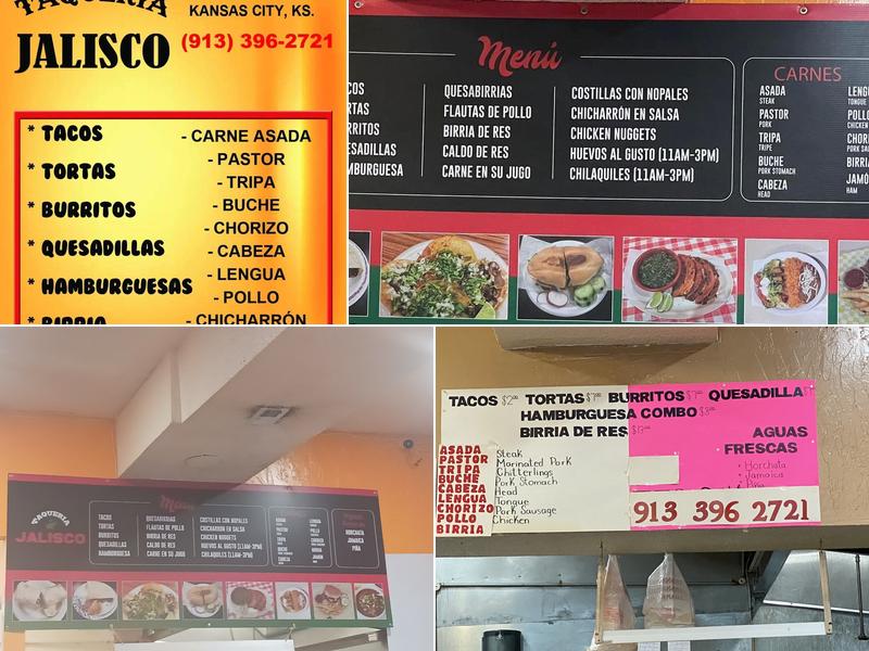 Taqueria Jalisco Menu