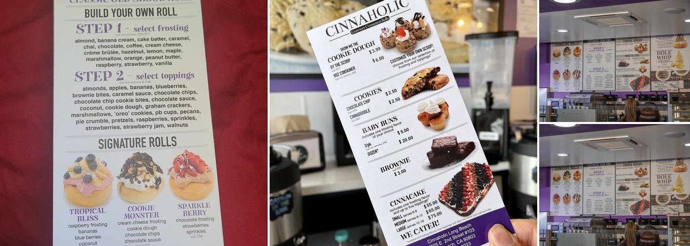 Cinnaholic Menu