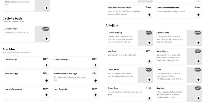 Tacos Los López Menu