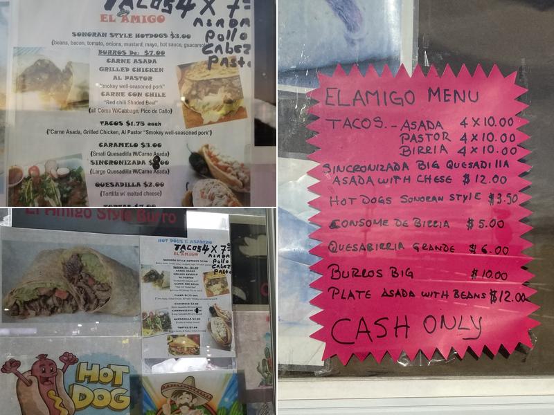 El Amigo Menu