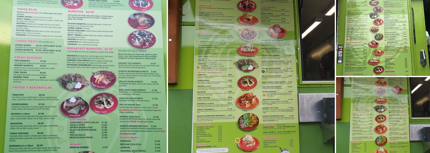 Poblano Pepper Menu