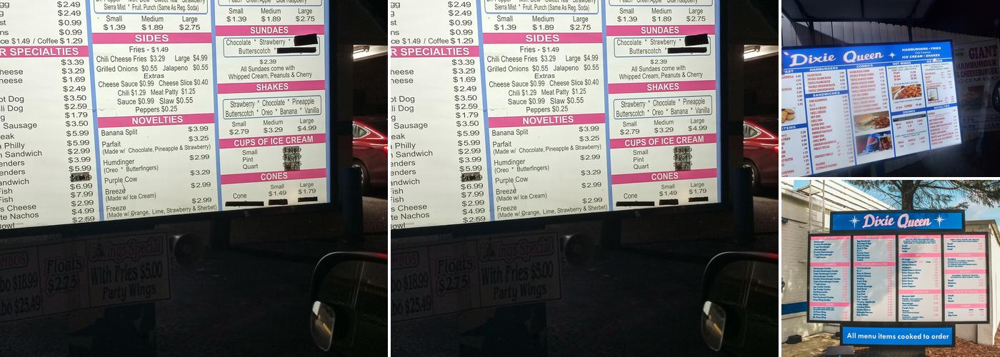 Dixie Queen Menu