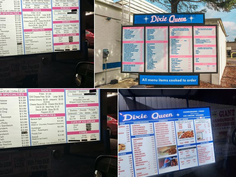 Dixie Queen Menu