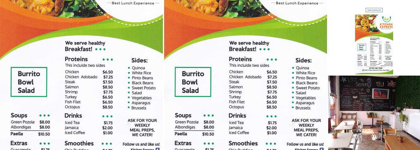 Kitchen Express Menu