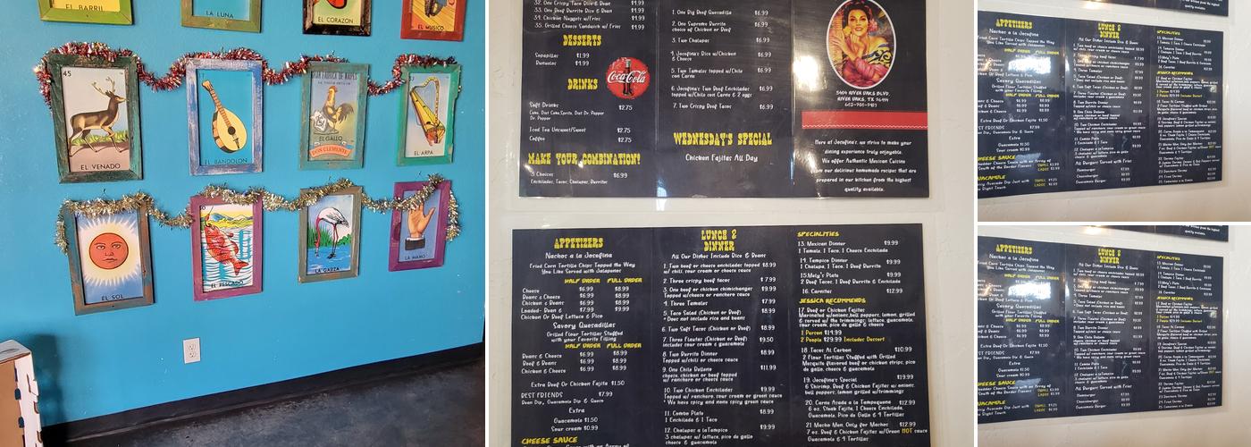 Josefinas Mex. Café Menu