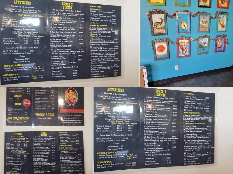 Josefinas Mex. Café Menu