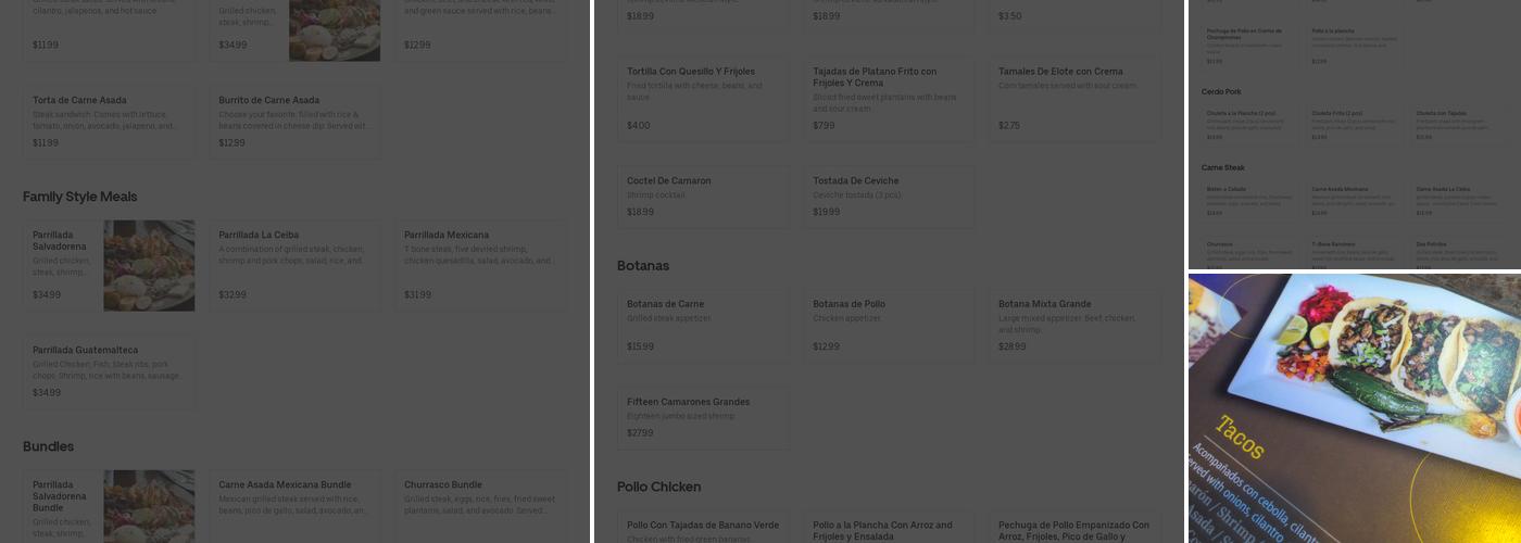 El Carbonero Restaurant Menu