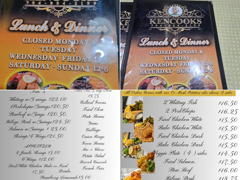 Ken Cooks (SoulFood Restaurant) Menu