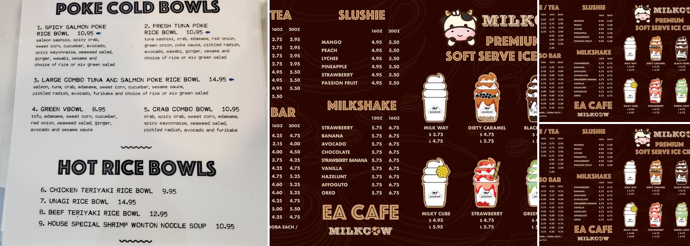 EA Cafe Menu