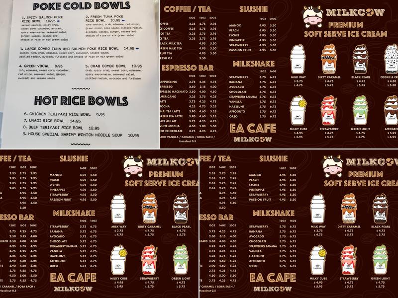 EA Cafe Menu