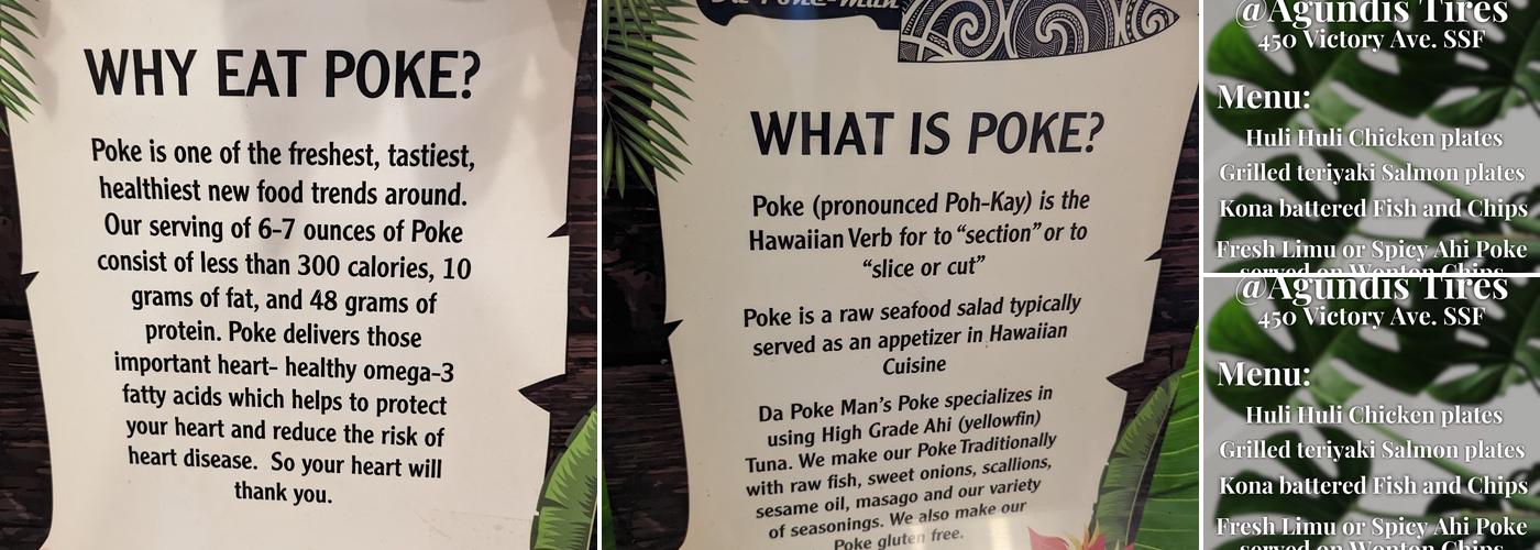 Da Poke Man Menu