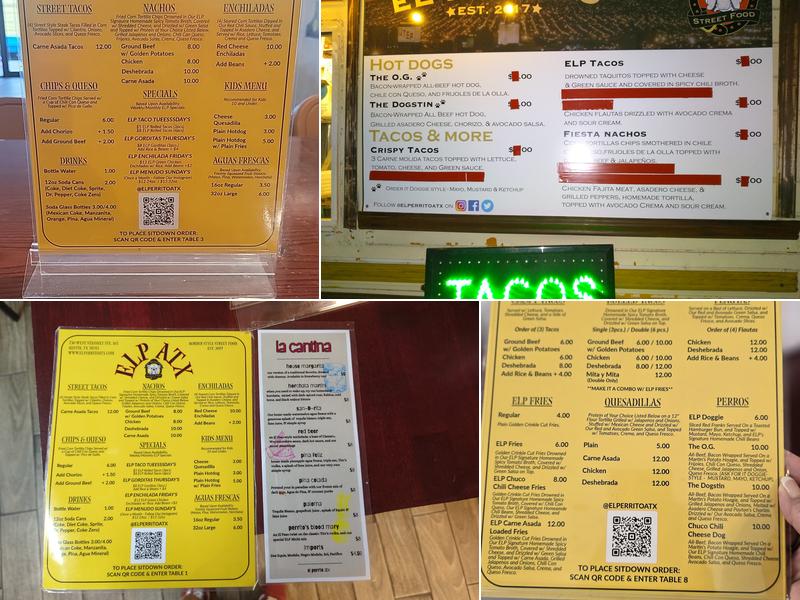 El Perrito ATX Menu