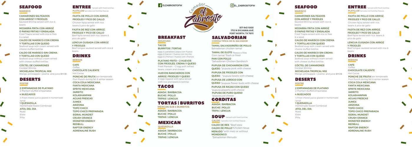 Comedor Menu