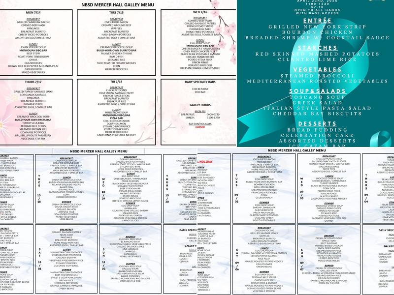 Galley Menu